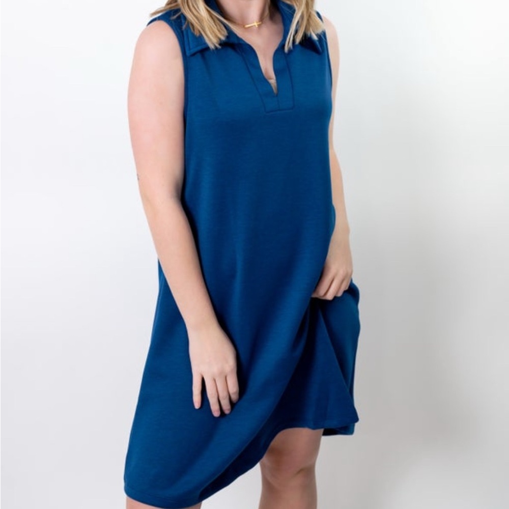 Dear Scarlett Sleeveless Blue Dress NWT